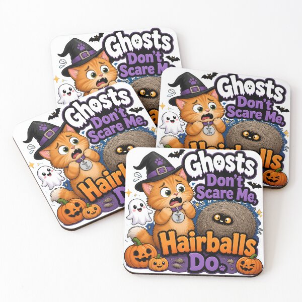Item preview, Ghosts Don’t Scare Me, Hairballs Do – Funny Halloween Cat Vet designed and sold by Bettybee00.