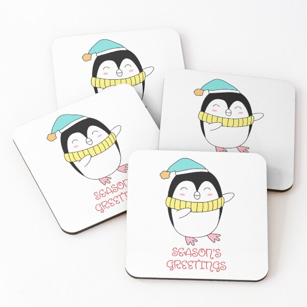 Item preview, Seasons Greetings Festive Penguin designed and sold by ToluaPrints.