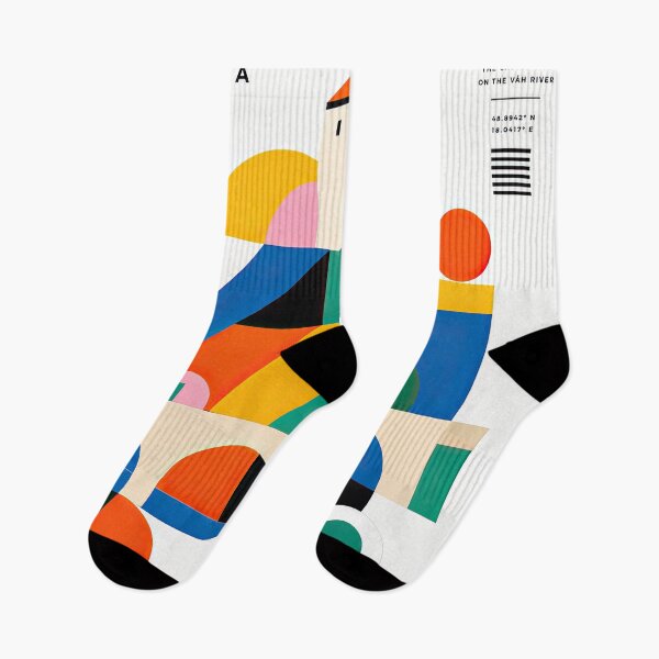 Item preview, Geometric travel poster for Trencin, Slovakia, featuring colorfu designed and sold by ckybe.