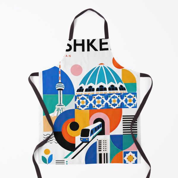 Artikelvorschau, Colorful Tashkent Uzbekistan travel poster featuring modern arch entworfen und verkauft von ckybe.