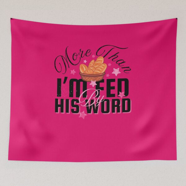 Item preview, My Daily Bread - Jesus Christ Messiah Prayer Passion  - Housewarming Gift Ideas Pink designed and sold by Doiemacreations.
