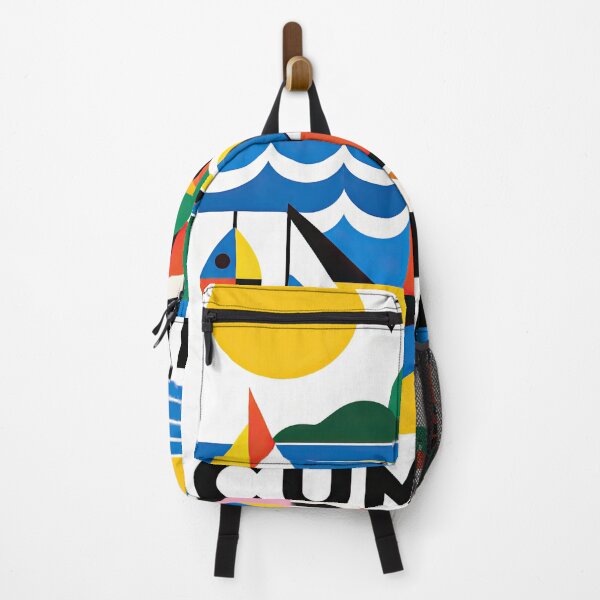 Item preview, Colorful geometric travel poster depicting coastal Cuman, Venez designed and sold by ckybe.