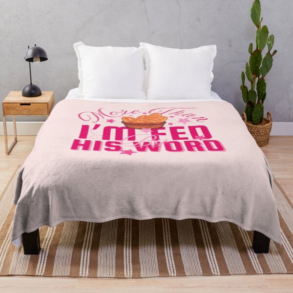Item preview, My Daily Bread -  Holy Spirit Son Of God Inspirtional Quotes  - Housewarming Gifts Light Pink designed and sold by Doiemacreations.