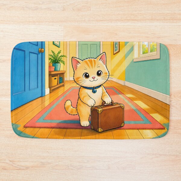 Item preview, Sweet Kitten Arriving Home with Suitcase designed and sold by Sybille-Yates.