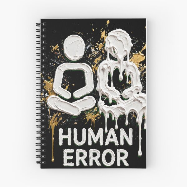 Item preview, Human Error Impasto Painting Abstract Typography designed and sold by  One City Two Children Studio.