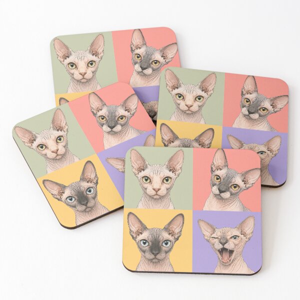 Item preview, Sphynx Hairless Cat Portraits designed and sold by pixiedustpaint.