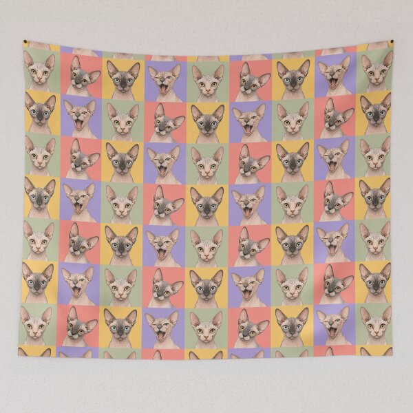 Item preview, Sphynx Hairless Cat Portraits designed and sold by pixiedustpaint.