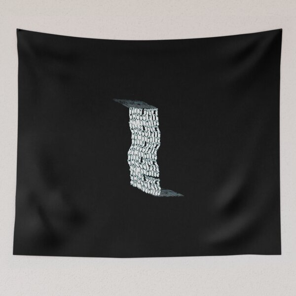 Item preview, Minimalist White Abstract Falling Text Wavy Line Print designed and sold by SusanOrtiz8.