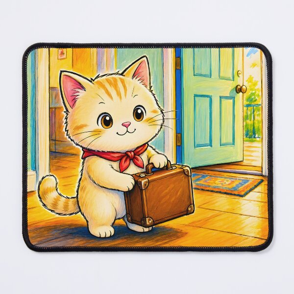 Item preview, Sweet Kitten Arriving Home with Suitcase designed and sold by Sybille-Yates.