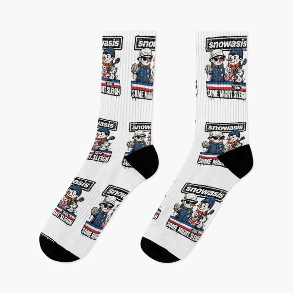 Item preview, Snowasis 1996 Some Might Sleigh | Muñeco de nieve navideño punk britpop designed and sold by inkfluenceart.