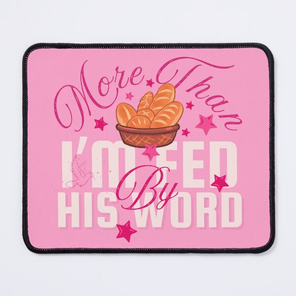 Item preview, My Daily Bread -  Catholic Baptism Inspirational Words  - Mothers Day Gift For Mom Light Pink designed and sold by Doiemacreations.