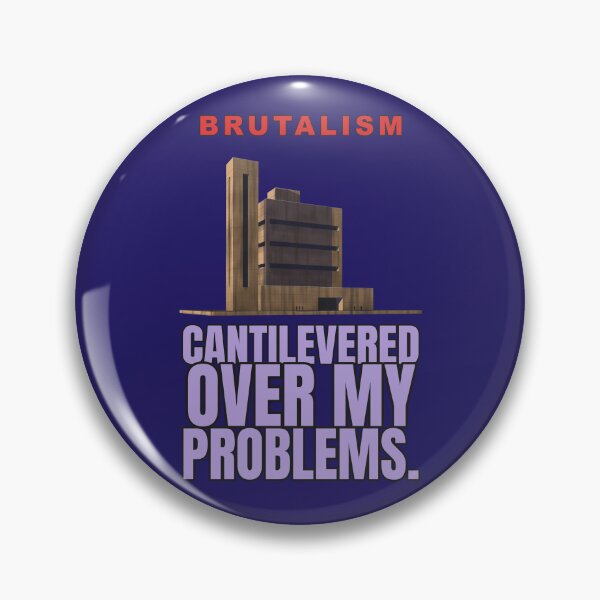 Item preview, Cantilevered Over My Problems – Funny Brutalist Architecture designed and sold by TribeGlyph.