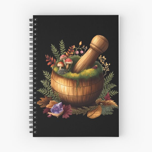 Item preview, Vintage Witch Mortar Pestle Dark Cottagecore Overgrown Moss designed and sold by Youram.