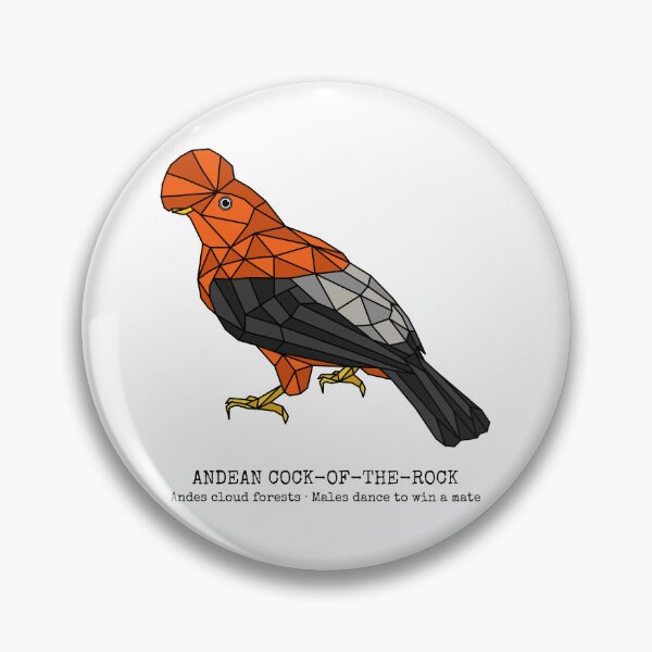 Item preview, Geometric Andean Cock-of-the-Rock designed and sold by AnimalsKnowAll.