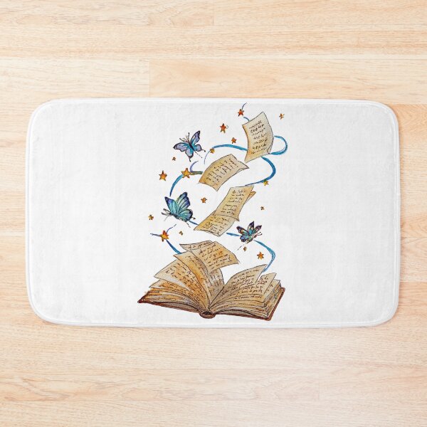 Item preview, Magical Open Book with Butterflies and Stars Watercolor designed and sold by DesseindImages.
