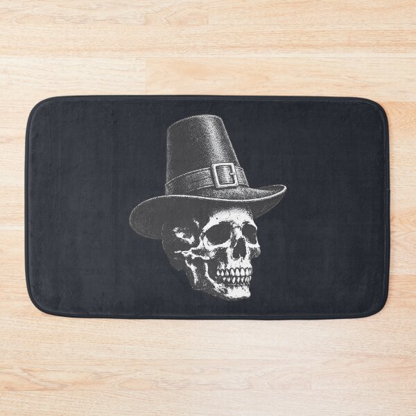 Item preview, Thanksgiving Skull Waring Pilgrim's Hat designed and sold by CreepyCornerArt.