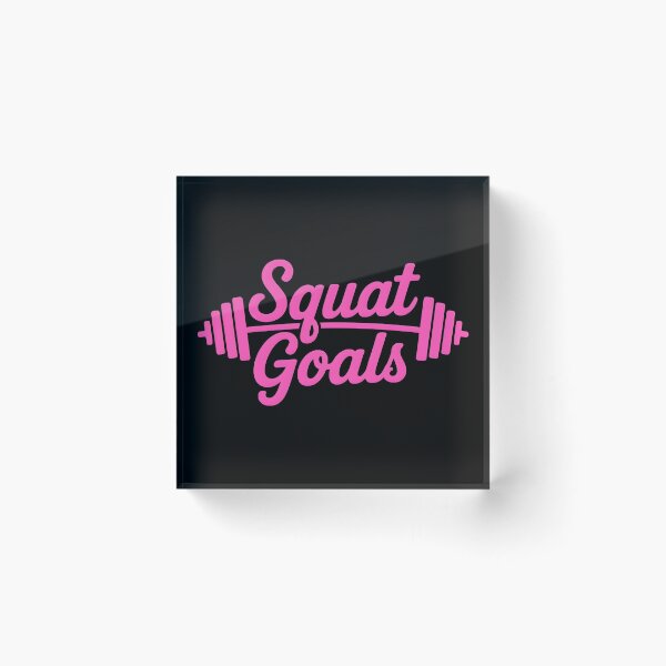 Item preview, Squat Goals Barbell Pink Script Motivational designed and sold by GiaoCalonas.