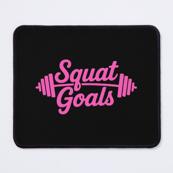 Item preview, Squat Goals Barbell Pink Script Motivational designed and sold by GiaoCalonas.