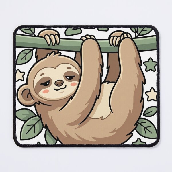 Item preview, Sleepy Sloth Hanging on Branch designed and sold by Elhocinr.