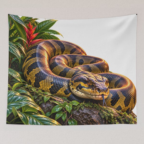 Item preview, Golden Anaconda in the Jungle designed and sold by Sillytoe.