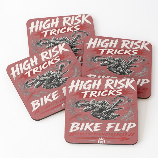 Item preview, High Risk Tricks Bike Flip Freestyle Motocross Stunt T-Shirt designed and sold by Sushikidsntoddlers.