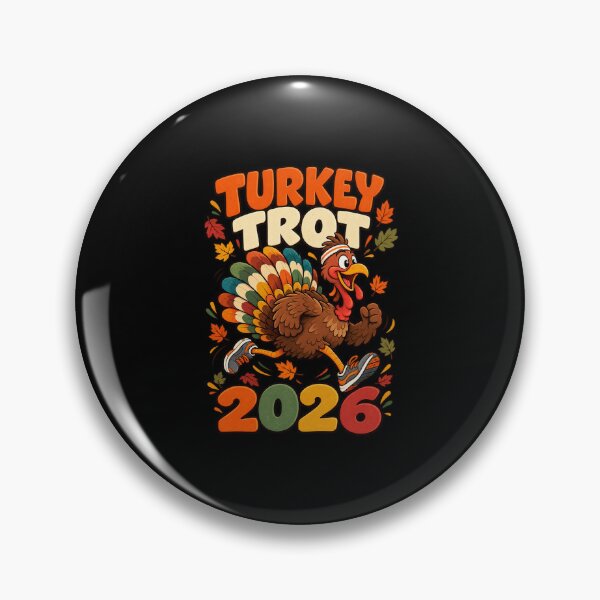 Artikelvorschau, Turkey Trot 2026 Thanksgiving Running Turkey entworfen und verkauft von NicheMuse Studio.