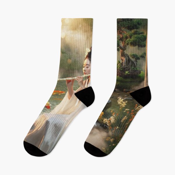 Item preview, Melody Among the Koi - Garden of Quiet Reflections designed and sold by nhk999.