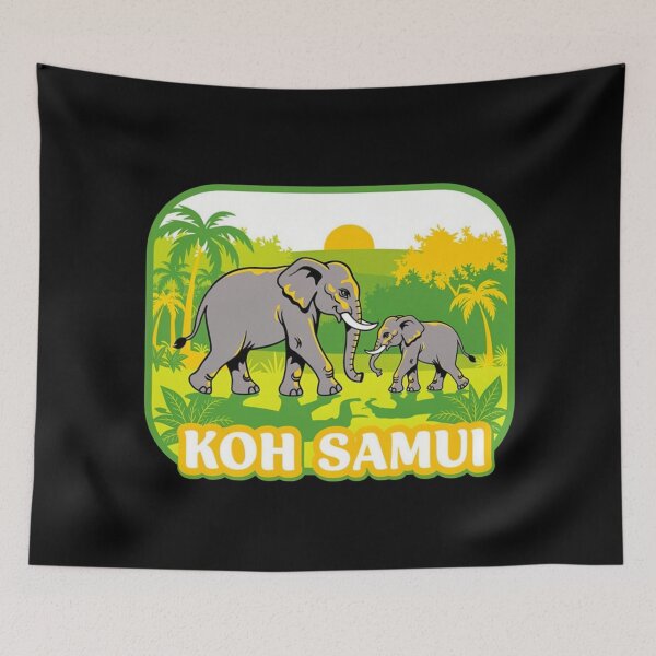 Item preview, Koh Samui Thailand Travel Asian Elephants Tropical designed and sold by jeshands.
