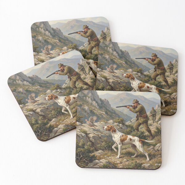 Item preview, English Pointer – Partridge Hunting in the Mountains designed and sold by TammyHunterArt.