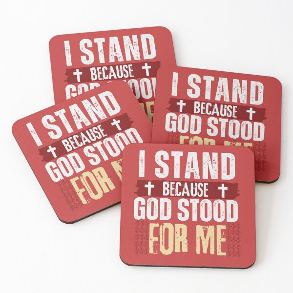 Item preview, I Stand God Stood For Me - Resurrection Bible Verse Quote  - One Year Anniversary Gifts designed and sold by Doiemacreations.