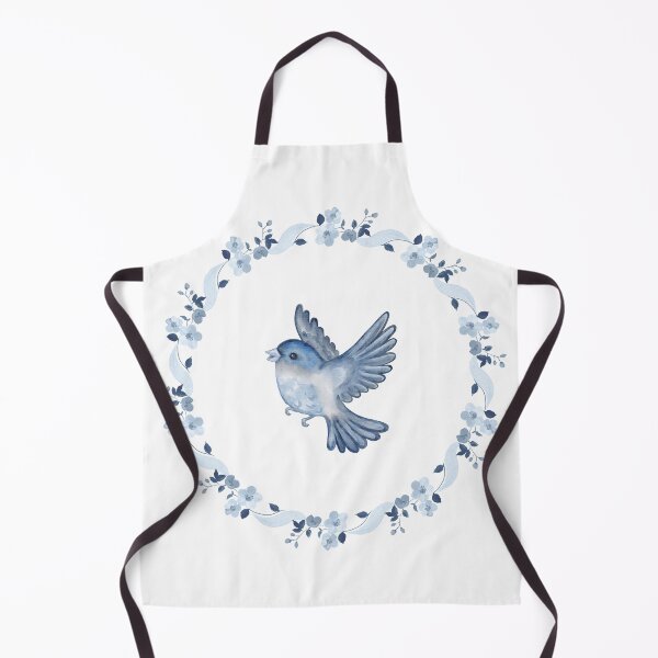 Item preview, Blue Flowers & Bird Botanical Art designed and sold by Mona Artistry.