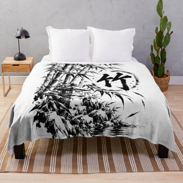 Item preview, Japanese Bamboo Grove with Enso and Kanji designed and sold by bapupa.