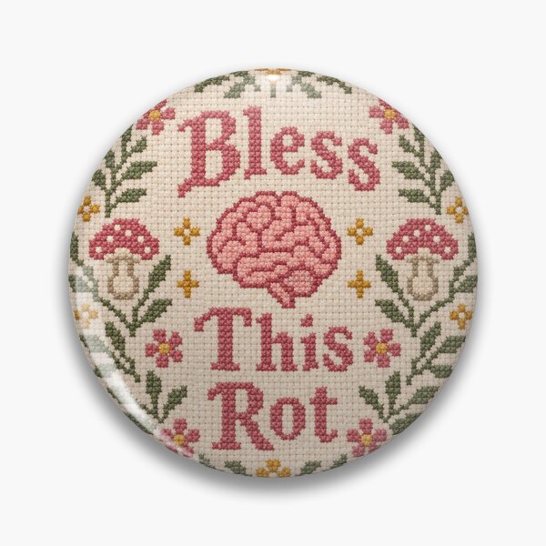 Item preview, Bless This Rot - Cross Stitch Brainrot designed and sold by ManxCatAndy.