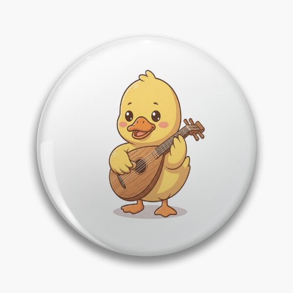 Item preview, Cute Duck Playing Acoustic Lute designed and sold by Ella_Sketch.