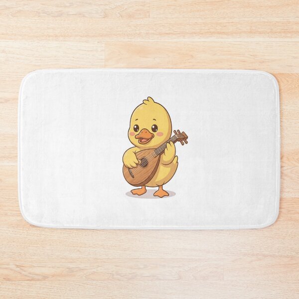 Item preview, Cute Duck Playing Acoustic Lute designed and sold by Ella_Sketch.