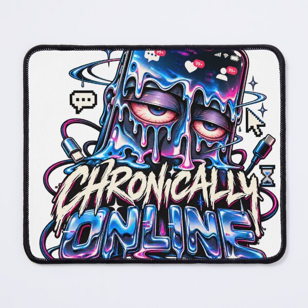 Item preview, Chronically Online Y2K Internet Graphic designed and sold by Win-Artz.
