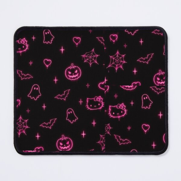 Item preview, Neon Pink Coquette Cute Cat Spooky Halloween Seamless Pattern designed and sold by GrimNest.