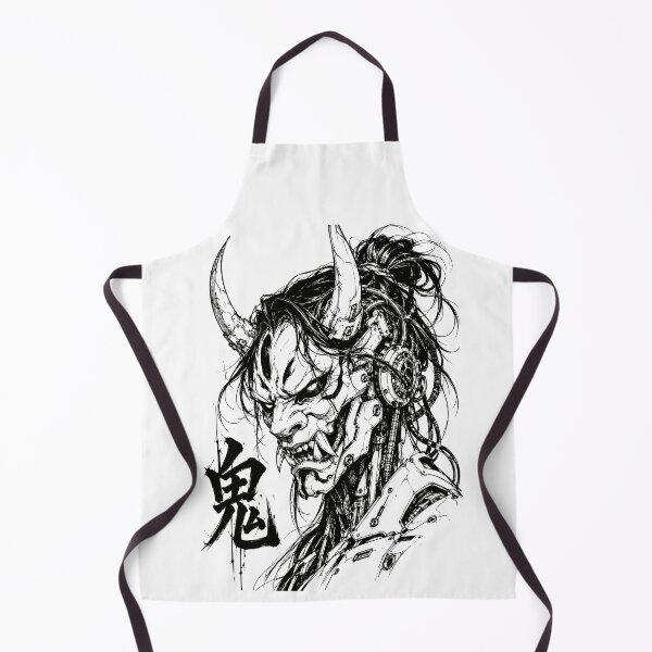 Item preview, Japanese Cybernetic Oni Ink Portrait designed and sold by bapupa.
