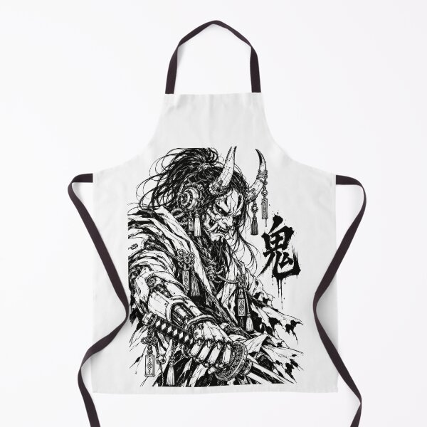 Item preview, Japanese Cybernetic Oni Samurai Portrait designed and sold by bapupa.