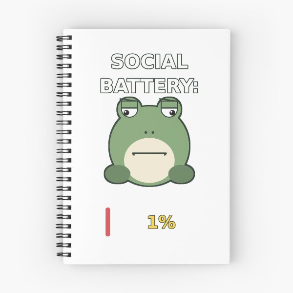 Item preview, Social Battery 1 Percent Funny Frog designed and sold by Redhock.