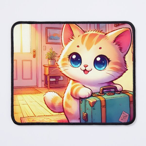 Item preview, Sweet Kitten Arriving Home with Suitcase designed and sold by Sybille-Yates.