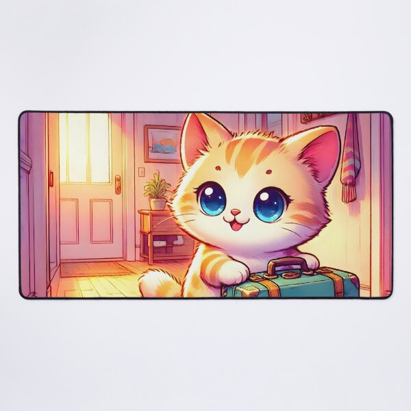 Item preview, Sweet Kitten Arriving Home with Suitcase designed and sold by Sybille-Yates.