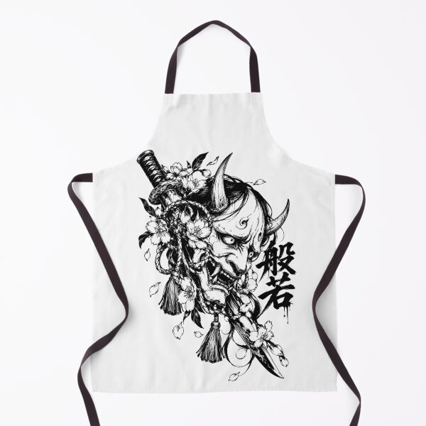 Item preview, Japanese Hannya Mask with Sakura and Katana designed and sold by bapupa.