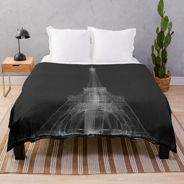 Item preview, Architectural Eiffel Tower – Monochrome Wireframe Art designed and sold by Audra-studio.