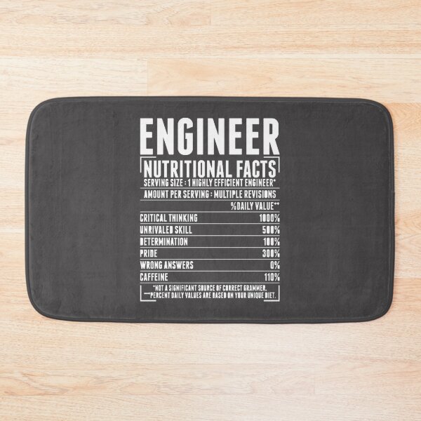 Item preview, Engineer Nutrition Facts Funny Design for Engineering Enthusiasts designed and sold by OneCuriousFox.