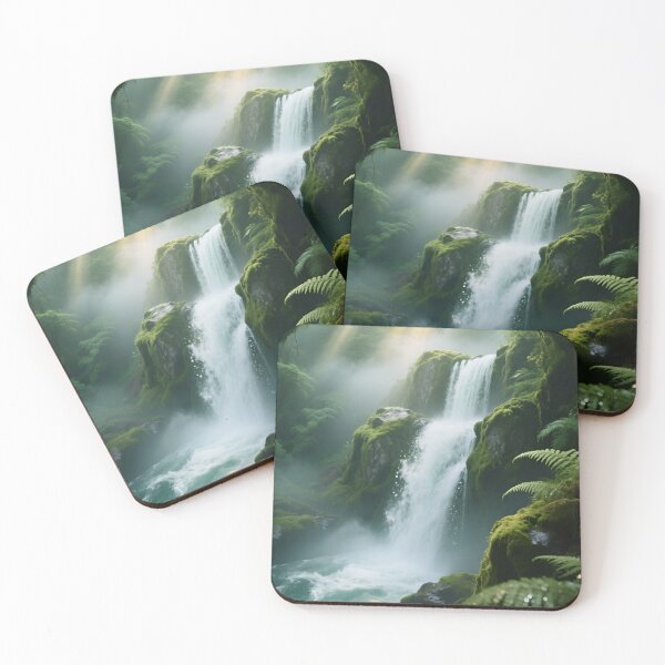 Item preview, Emerald Cascade Sanctuary - Forest of Eternal Mist designed and sold by nhk999.