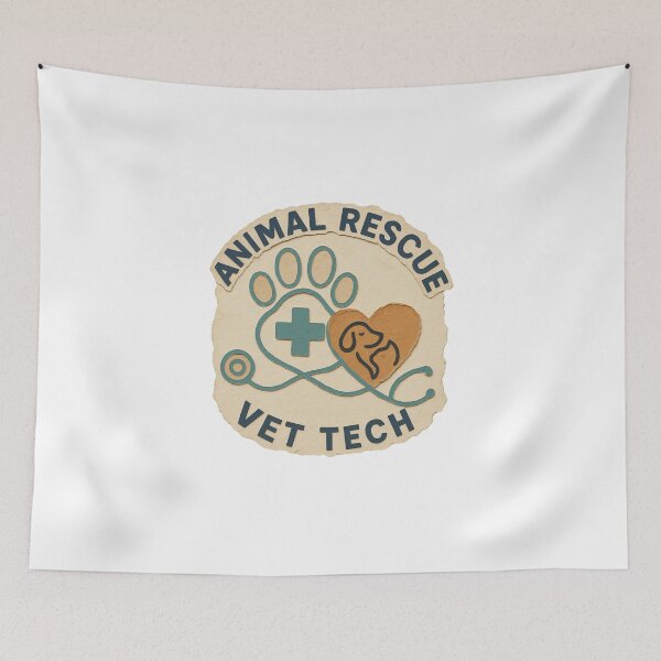 Item preview, Animal Rescue Vet Tech Minimalist Line Art Veterinary designed and sold by Créative touche .