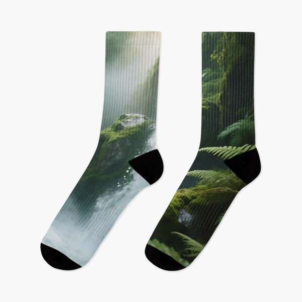 Item preview, Emerald Cascade Sanctuary - Forest of Eternal Mist designed and sold by nhk999.