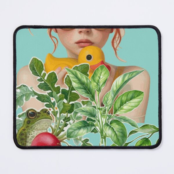 Item preview, Quirky Girl with Duck and Frog designed and sold by EverettLangfo.