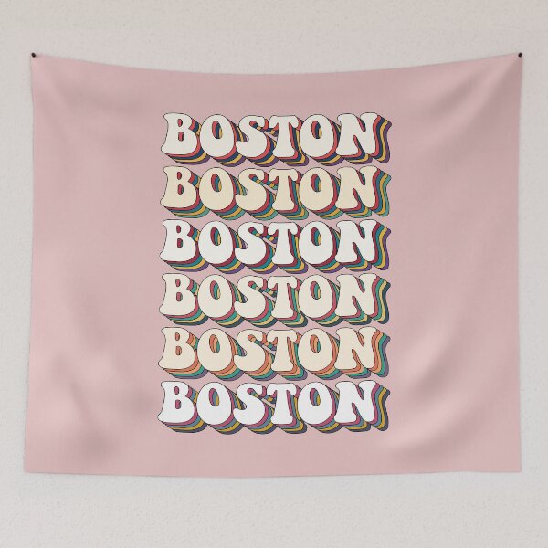 Item preview, Retro Boston Repeating Layered Typography Vintage City Design designed and sold by FemmePod.